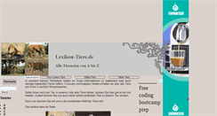 Desktop Screenshot of lexikon-tiere.de